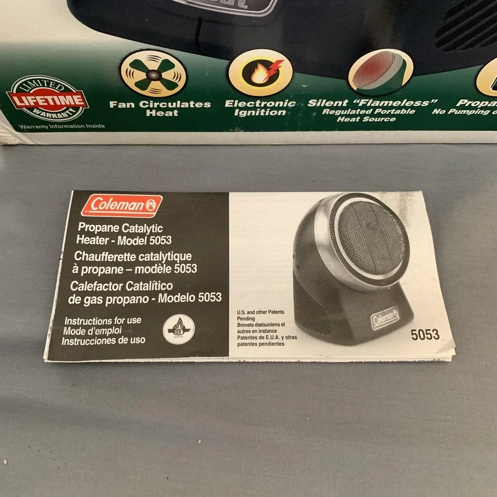Coleman ProCat Portable Catalytic Space Heater Propane Indoor Black 5053 Camping